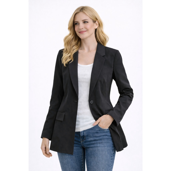 The Drop Jackets & Blazers - Women’s “Blake” Classic Long Sleeve Blazer – The Drop – Black – Size XS – NWT
